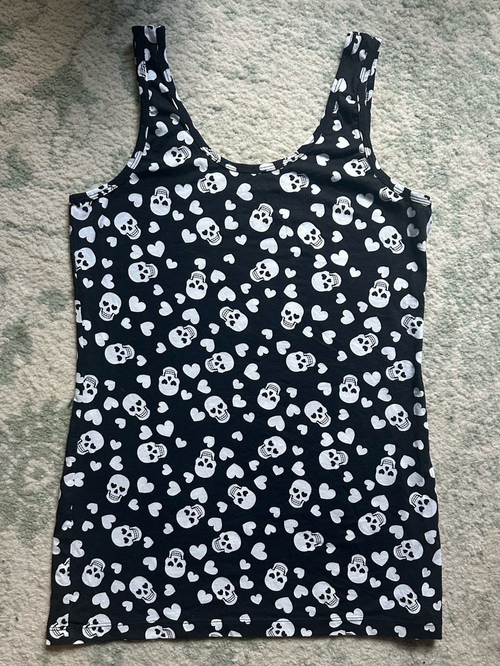 Skulls and Hearts Cotton Tank